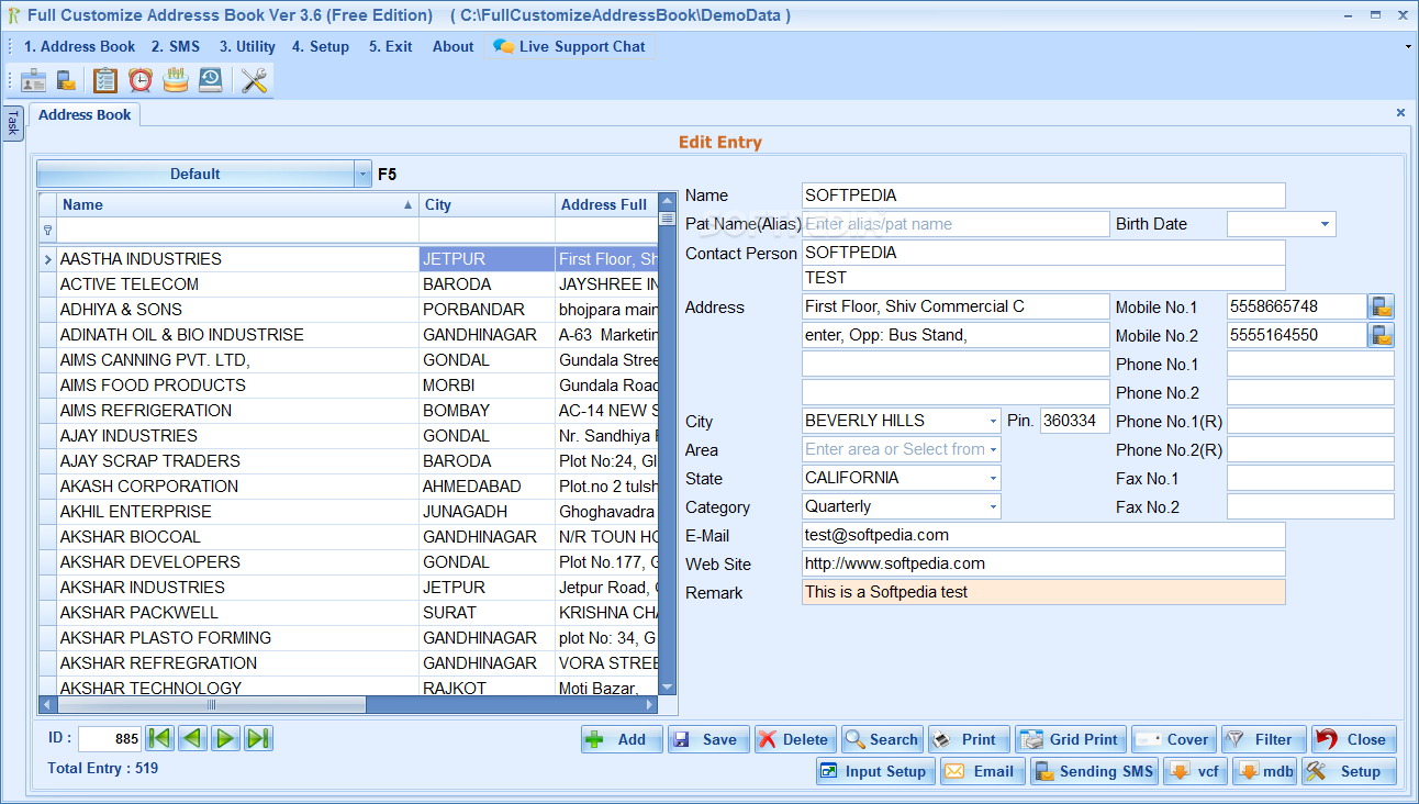 Portable Full Customize Address Book Download Free (Windows intended for Free Printable Address Book Software