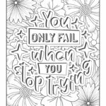 Positive Expression For Adults: 11 Free Printable Coloring Quote Inside Free Printable Coloring Pages For Adults Only