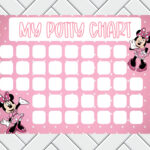 Potty Training Chart   Sticker Chart   Kids Reward Chart   Minnie In Free Printable Minnie Mouse Potty Training Chart