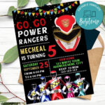 Power Rangers Invitation Customizable Template Instant Download With Regard To Free Printable Power Ranger Birthday Invitations Power Rangers Invitation Customizable Template Instant Download With Regard To Free Printable Power Ranger Birthday Invitations