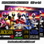 Power Rangers Invitation, Power Rangers Birthday, Birthday Party  Invitation, Personalized Invitations Throughout Free Printable Power Ranger Birthday Invitations Power Rangers Invitation, Power Rangers Birthday, Birthday Party  Invitation, Personalized Invitations Throughout Free Printable Power Ranger Birthday Invitations
