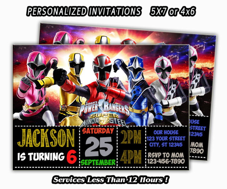 Free Printable Power Ranger Birthday Invitations Free Printable Power Ranger Birthday Invitations