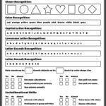 Preschool Assessment Skills   10 Free Pdf Printables | Printablee For Preschool Assessment Forms Free Printable
