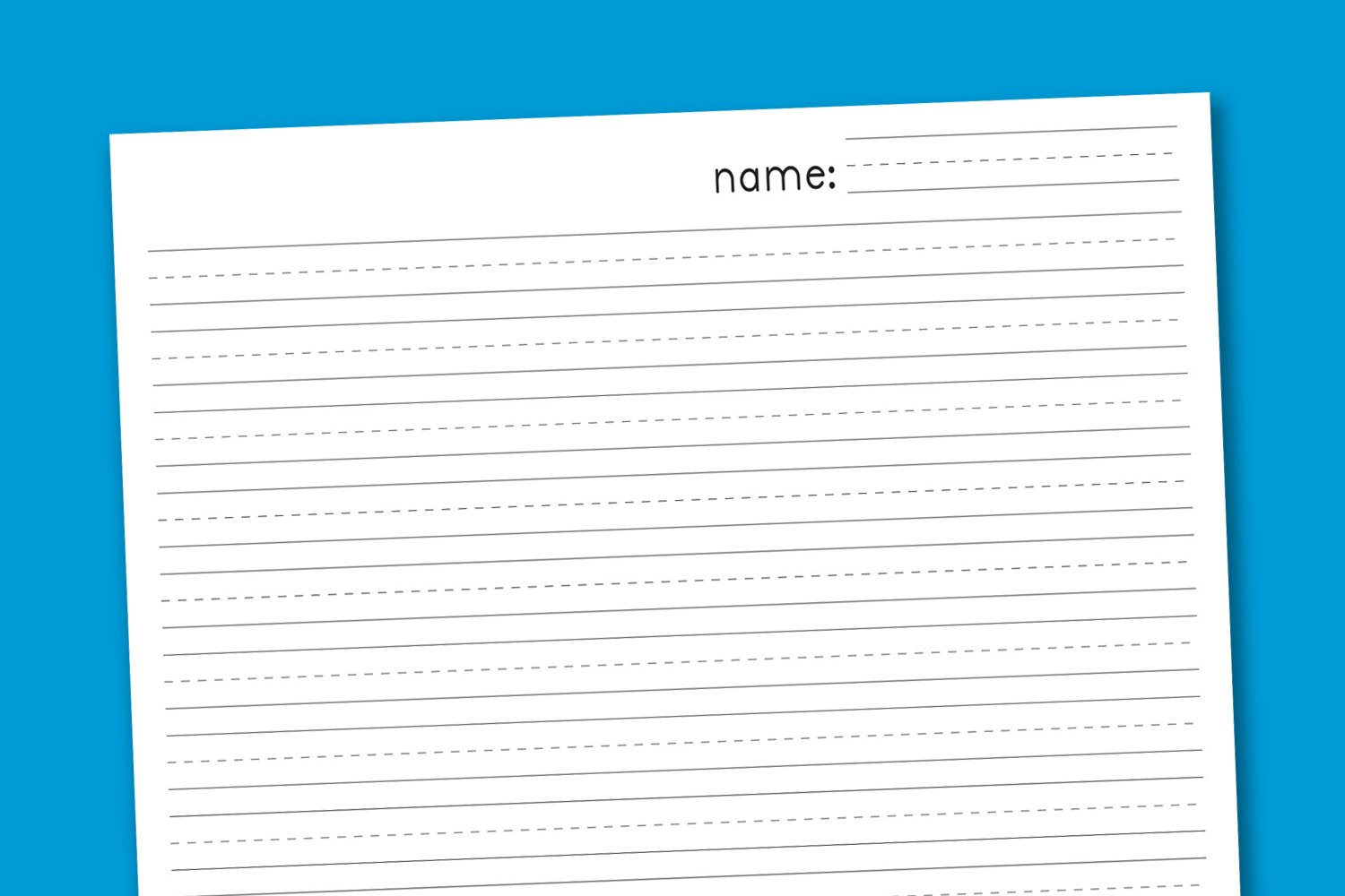 Primary Handwriting Paper - Paging Supermom in Elementary Lined Paper Printable Free