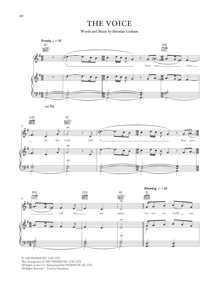 Free Printable Sheet Music For Voice and Piano