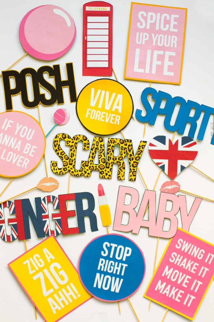 Print Download These Spice Girl Themed Props For The Ultimate 90S Inside Printable 90S Props Free Print Download These Spice Girl Themed Props For The Ultimate 90S Inside Printable 90S Props Free