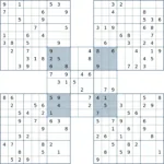 Print Samurai Sudoku — Escape Sudoku For Free Printable Samurai Sudoku