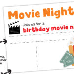 Print Your Free Movie Night Birthday Party Invitation   My Silly Within Movie Night Birthday Invitations Free Printable