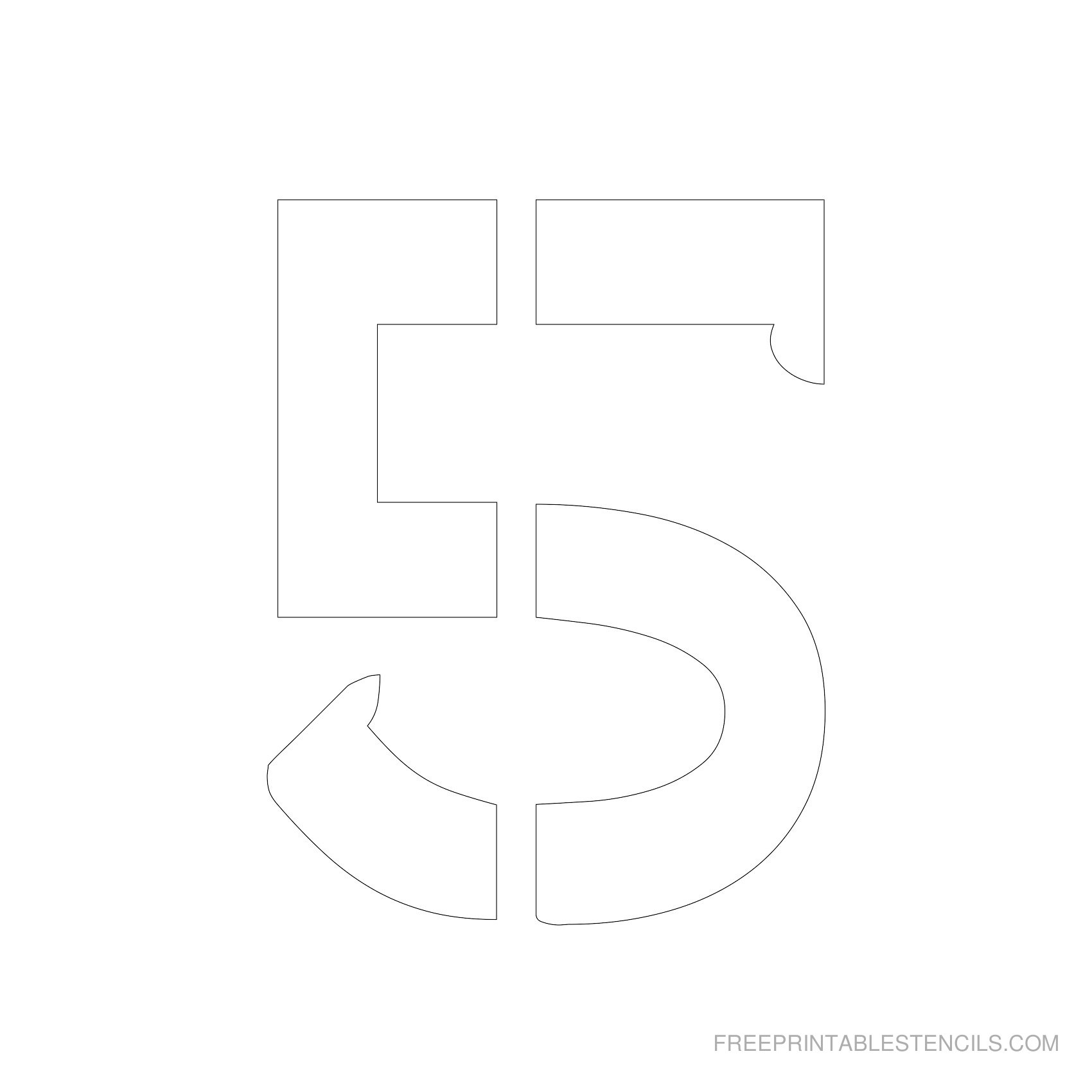 Printable 5 Inch Number Stencils 1-10 - Worksheets Library intended for Free Printable 5 Inch Number Stencils