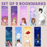 Printable Anime Bookmarks, Cartoon Anime Illustrated, Instant For Anime Bookmarks Printable For Free