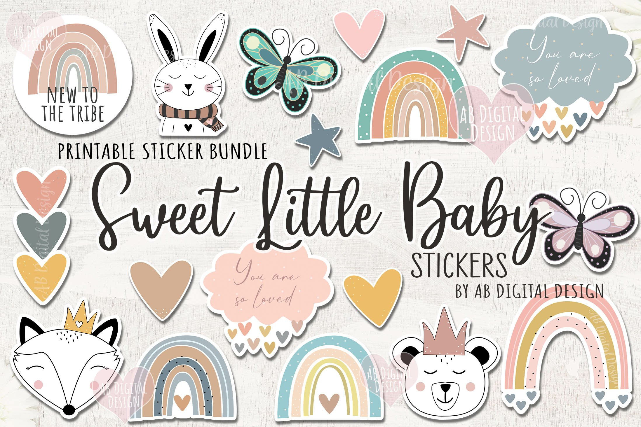 Printable Baby Scrapbook Stickers, Baby Journal for Free Printable Scrapbook Decorations