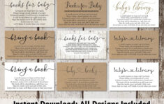 Printable Baby Shower Book Request – Bring A Book Instead Of A with Bring a Book Instead of a Card Free Printable