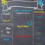 Printable Back To School Chalkboard Sign   #Neverdonewithfun With Regard To Free Printable First Day Of School Chalkboard Signs