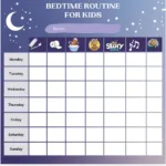 Printable Bedtime Routine Charts For Kids Throughout Free Printable Bedtime Routine Chart