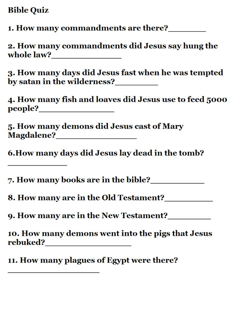 Printable Bible Quizzes Worksheets Library With Regard To Free Printable Bible Trivia For Adults Printable Bible Quizzes Worksheets Library With Regard To Free Printable Bible Trivia For Adults