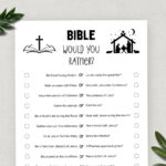 Printable Bible Would You Rather, This Or That, Bible Games, Fun Christian  Youth Group Game, Sunday School, Church Study Activity Within Free Printable Bible Games For Youth