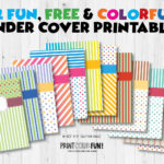 Printable Binder Covers: 12 Free Colorful Sets With Matching Front Within Free Printable Binder Covers And Spines