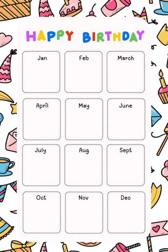 Printable Birthday Charts For Classroom Regarding Free Printable Birthday Graph Printable Birthday Charts For Classroom Regarding Free Printable Birthday Graph