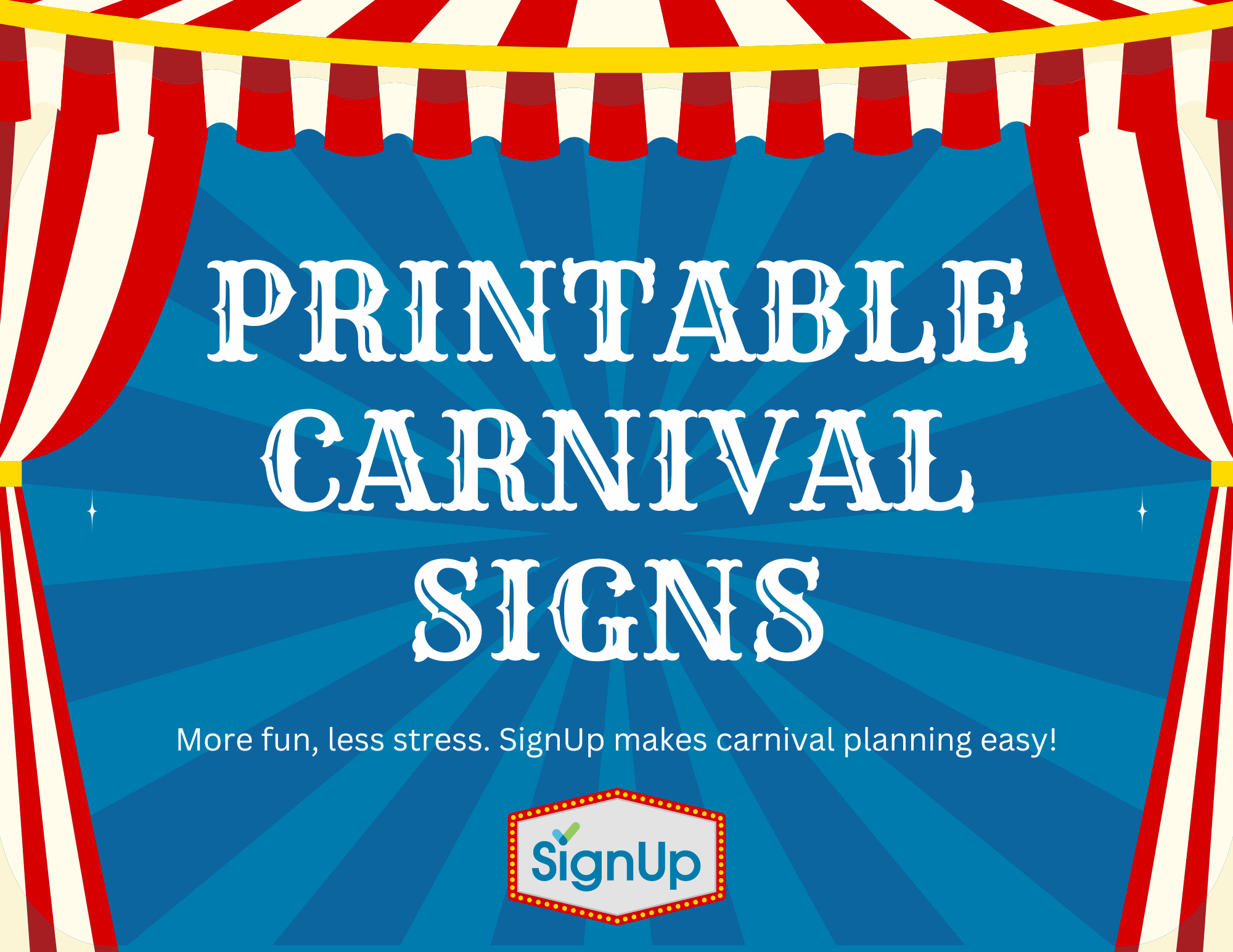 Printable Carnival Signs - Free Festive Signage For Games, Tickets throughout Free Printable Carnival Signs