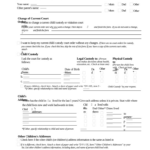 Printable Child Custody Forms California: Pre Built Template Intended For Free Printable Child Custody Forms