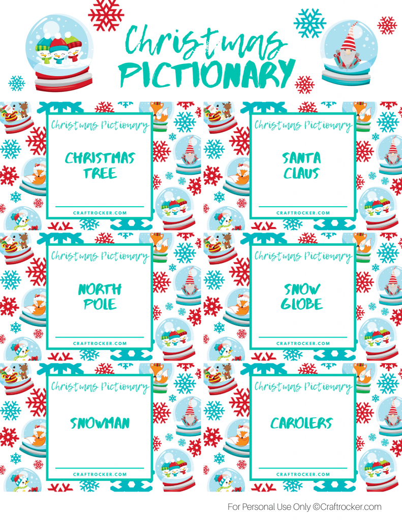 Printable Christmas Pictionary Game Craft Rocker With Free Printable Christmas Pictionary Cards Printable Christmas Pictionary Game Craft Rocker With Free Printable Christmas Pictionary Cards