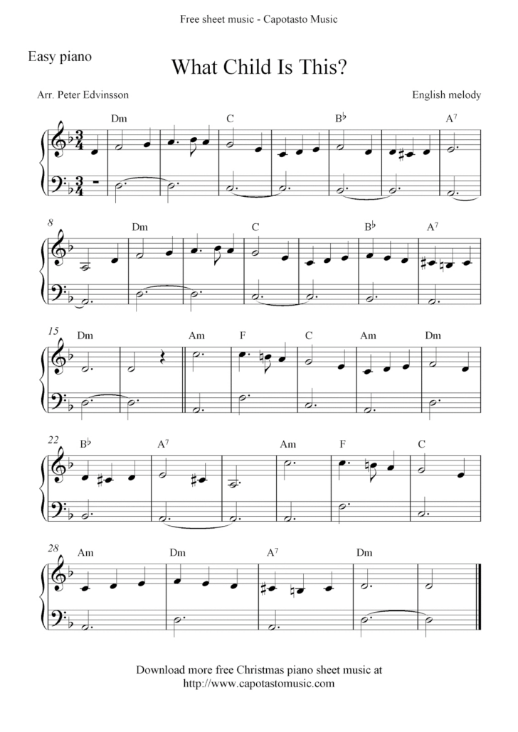 Free Printable Christmas Sheet Music For Piano