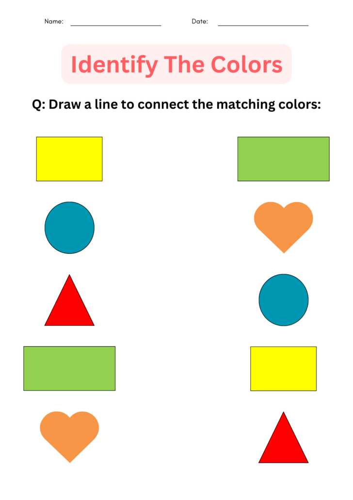 Color Recognition Worksheets Free Printable