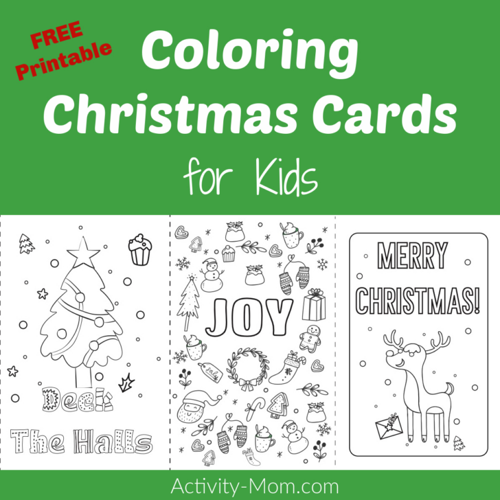 Free Printable Christmas Cards to Color
