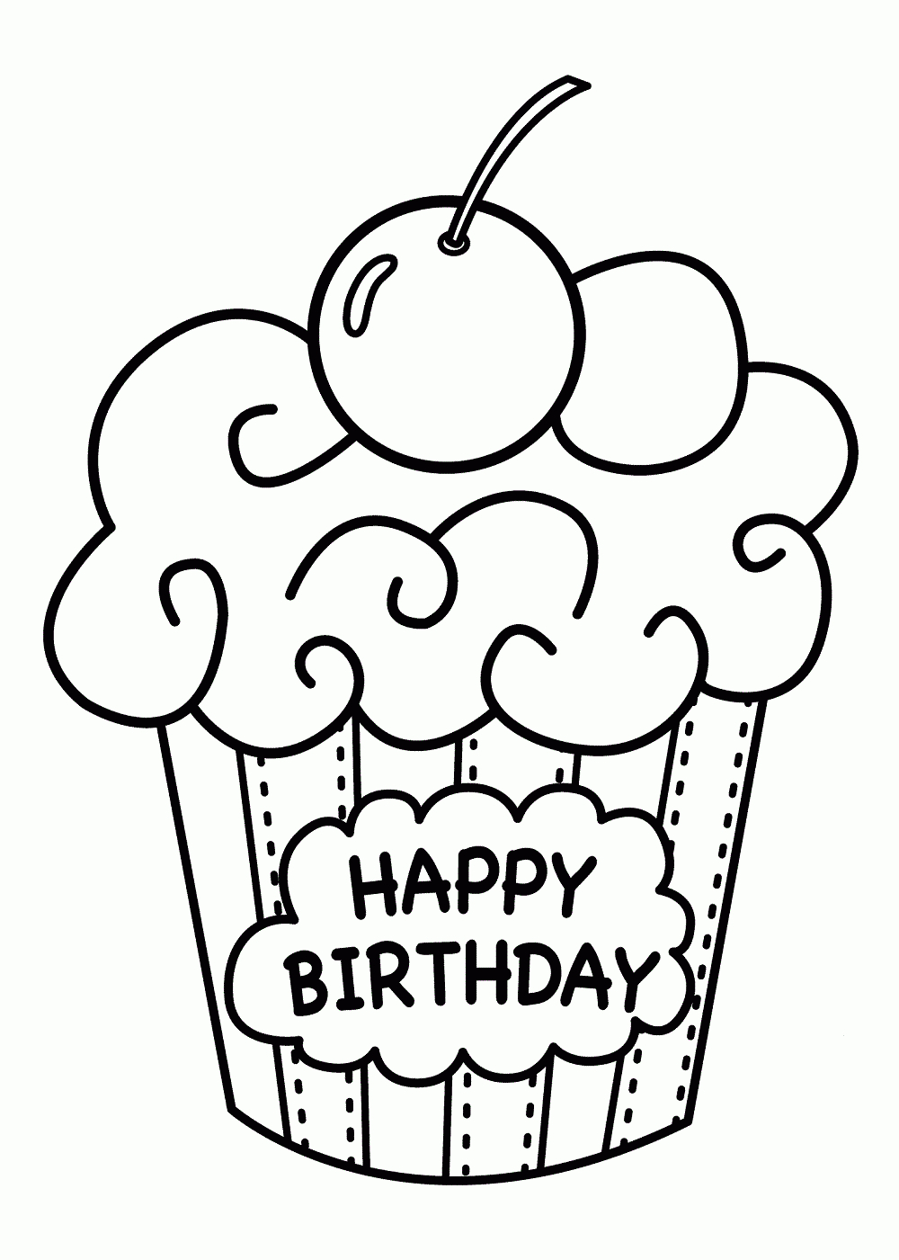 Printable Coloring Pages. Free for Free Printable Pictures of Birthday Cakes