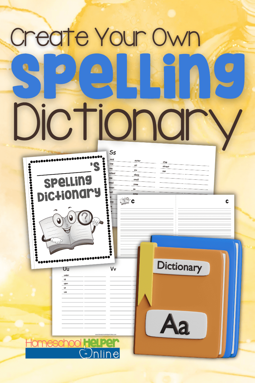 Printable Create Your Own Spelling Dictionary For Elementary in My Spelling Dictionary Printable Free