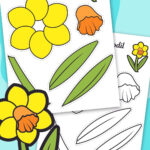 Printable Daffodil Craft (With Free Template) In Free Printable Pictures Of Daffodils