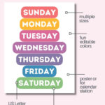 Printable Days Of The Week [Free Download] Within Free Printable Days Of The Week
