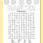 Printable Easter Word Search   Chevron Lemon Within Free Printable Easter Puzzles For Adults
