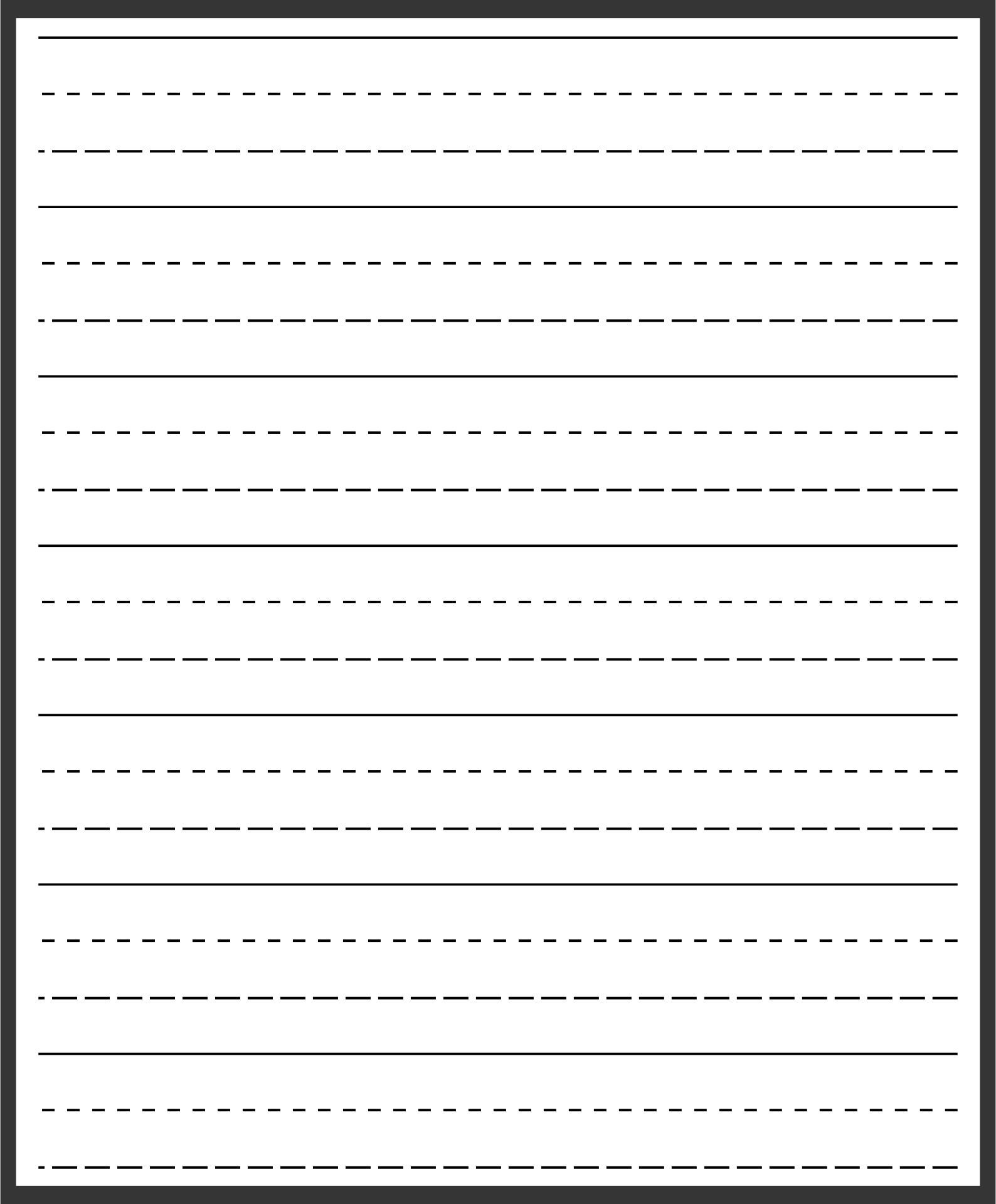 Printable Elementary Writing Paper, Wide Ruled And Primary Lined with Elementary Lined Paper Printable Free