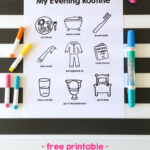 Printable Evening Routine Chart   Mama.papa.bubba. In Free Printable Bedtime Routine Chart