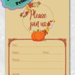 Printable Fall Party Invitation, Fill In Party Invitation Throughout Free Printable Fall Festival Invitations