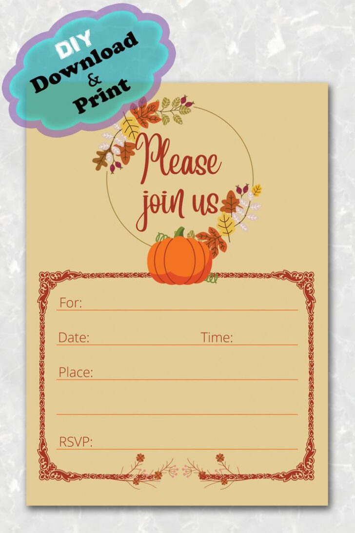 Free Printable Fall Festival Invitations