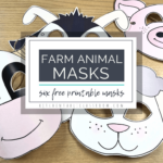 Printable Farm Animal Masks   The Kitchen Table Classroom Throughout Free Printable Face Masks