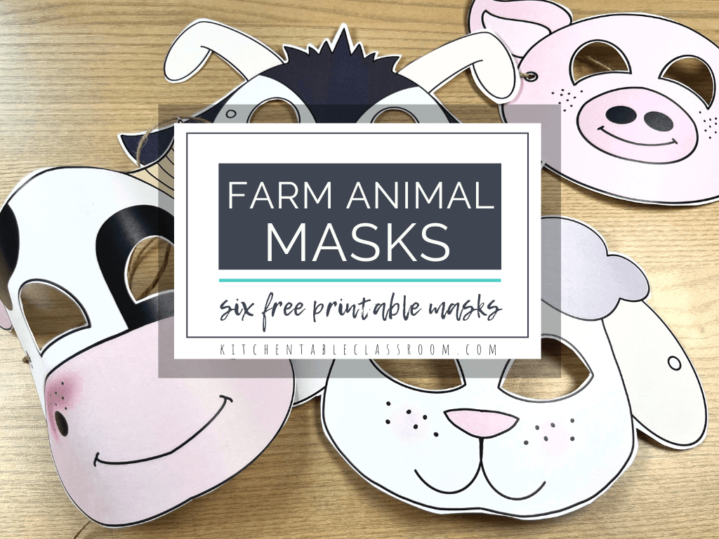 Printable Farm Animal Masks The Kitchen Table Classroom Throughout Free Printable Face Masks Printable Farm Animal Masks The Kitchen Table Classroom Throughout Free Printable Face Masks