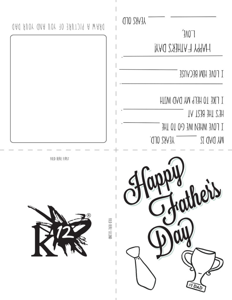 Printable Father&<h2>039;S Day Card For Kids To Make   Learning Liftoff Regarding Free Printable Fathers Day Cards For Preschoolers