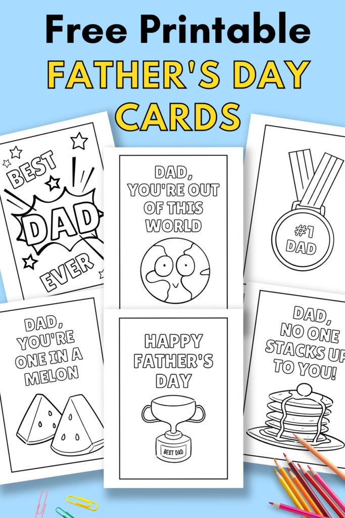 Printable Father&<h2>039;S Day Cards To Colour — Gathering Beauty Throughout Free Printable Fathers Day Cards For Preschoolers