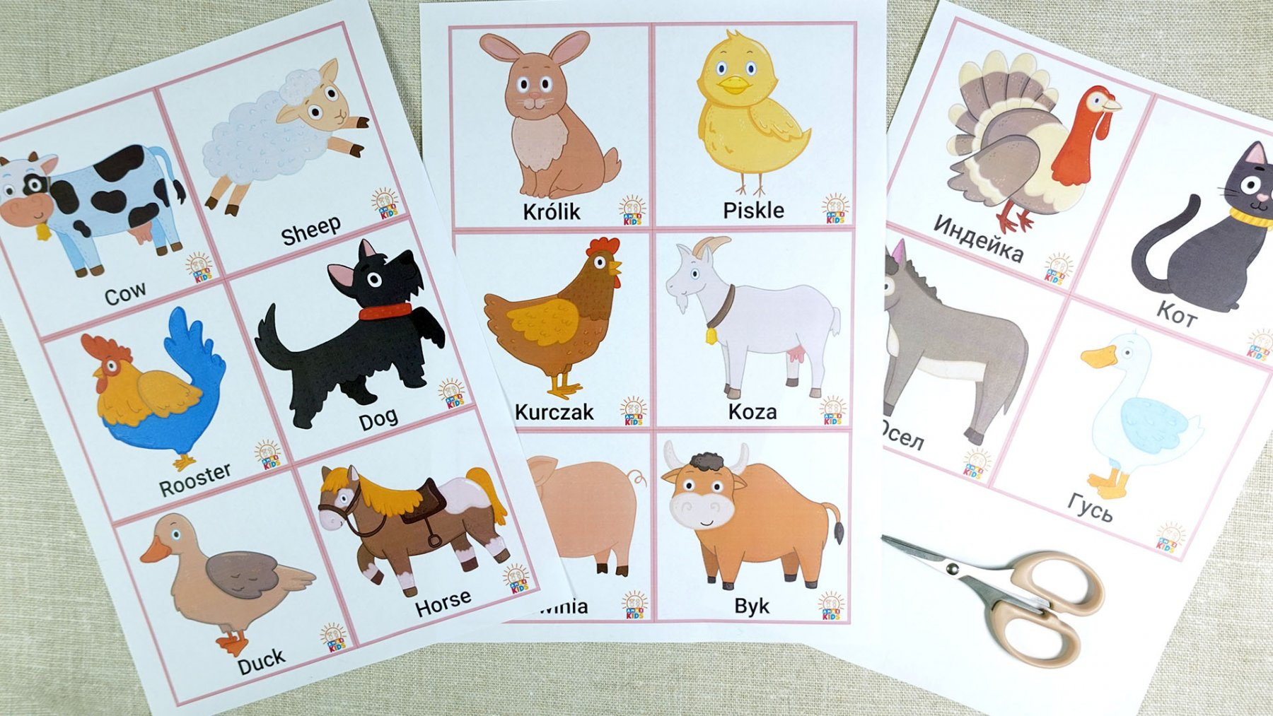 Printable Flashcards For Kids – Farm Animals | Amax Kids inside Free Printable Farm Animal Pictures