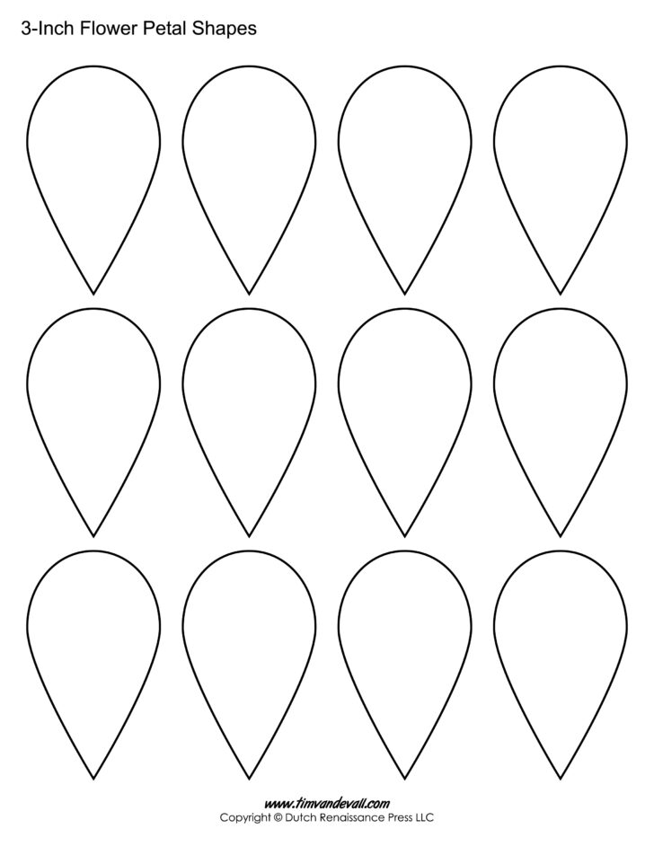 5 Petal Flower Template Free Printable