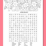 Printable Flower Word Search   Chevron Lemon Throughout Free Printable Word Searches