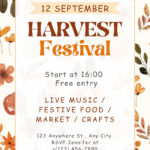 Printable Free To Edit Fall Flyer Templates | Canva Regarding Free Printable Fall Festival Flyer Templates
