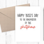 Printable Funny Boss'S Day Card, Happy Boss'S Day, Boss'S Day Card Within Free Printable Funny Boss Day Cards