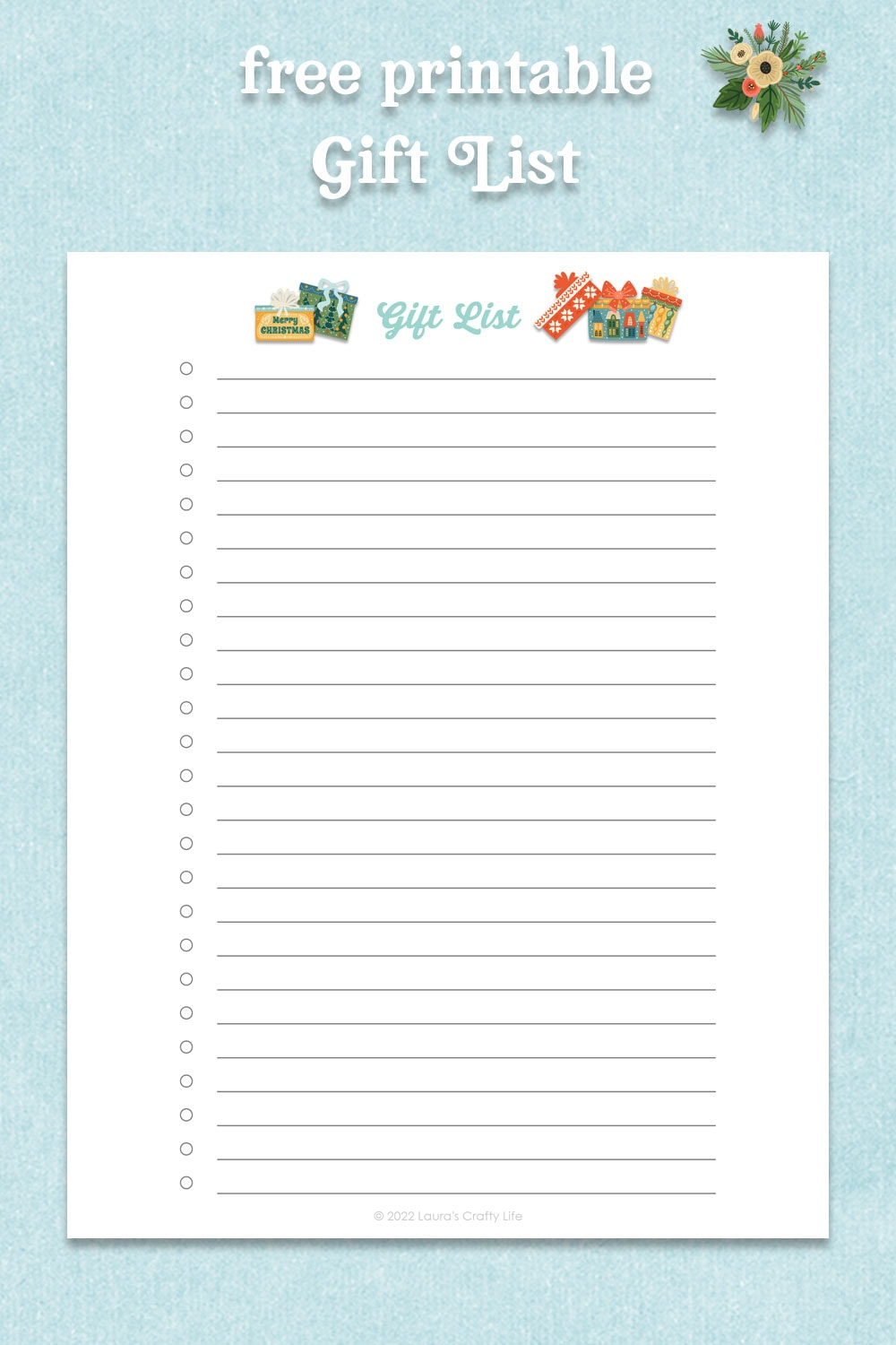 Printable Gift List And Wish List regarding Free Printable Gift List