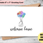 Printable Greeting Card | Welcome Home Card | Housewarming Card With Regard To Welcome Home Cards Free Printable
