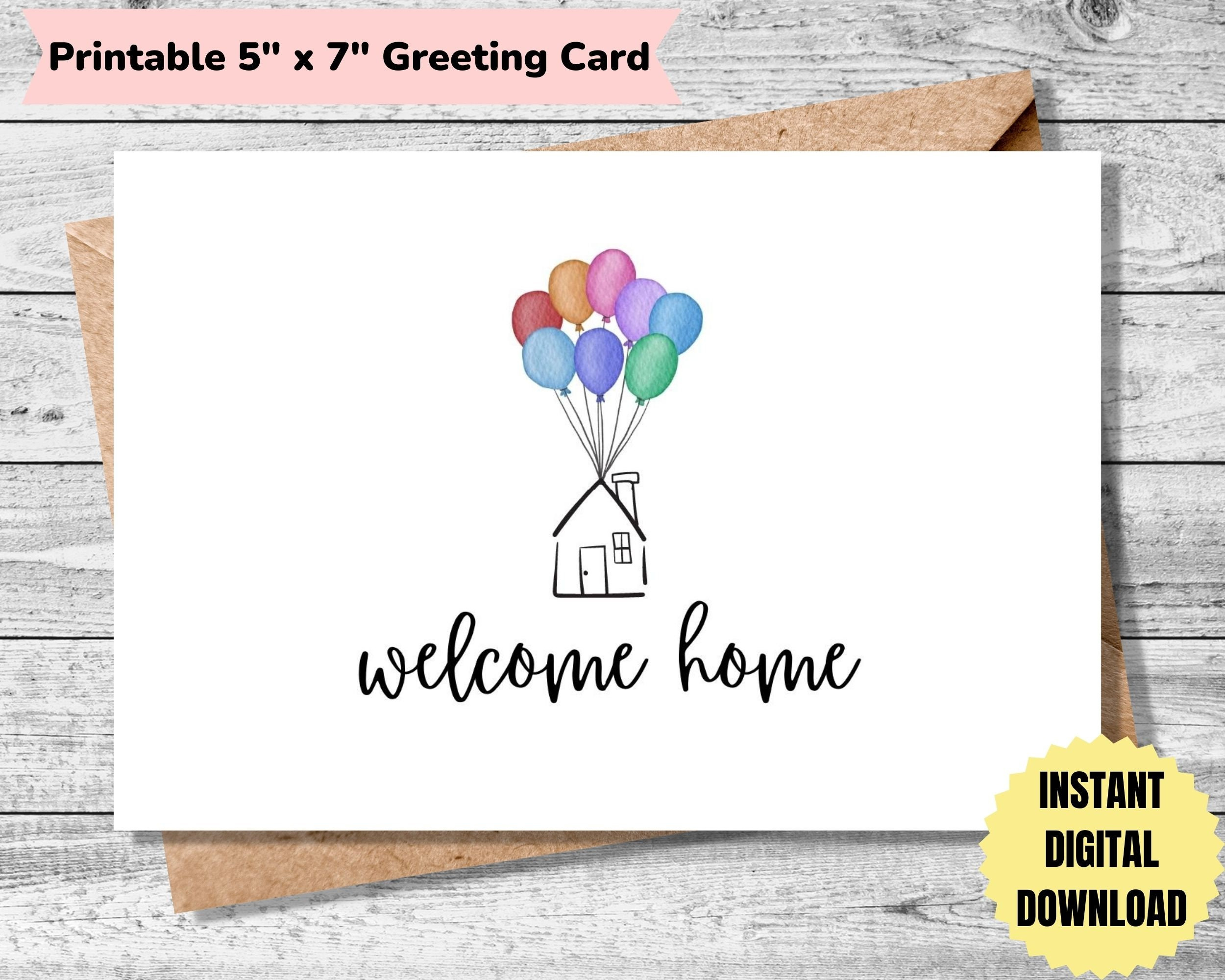 Printable Greeting Card | Welcome Home Card | Housewarming Card with regard to Welcome Home Cards Free Printable