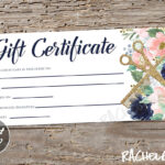 Printable Hair Salon Gift Certificate Template, Hair Stylist In Free Printable Gift Certificates For Hair Salon